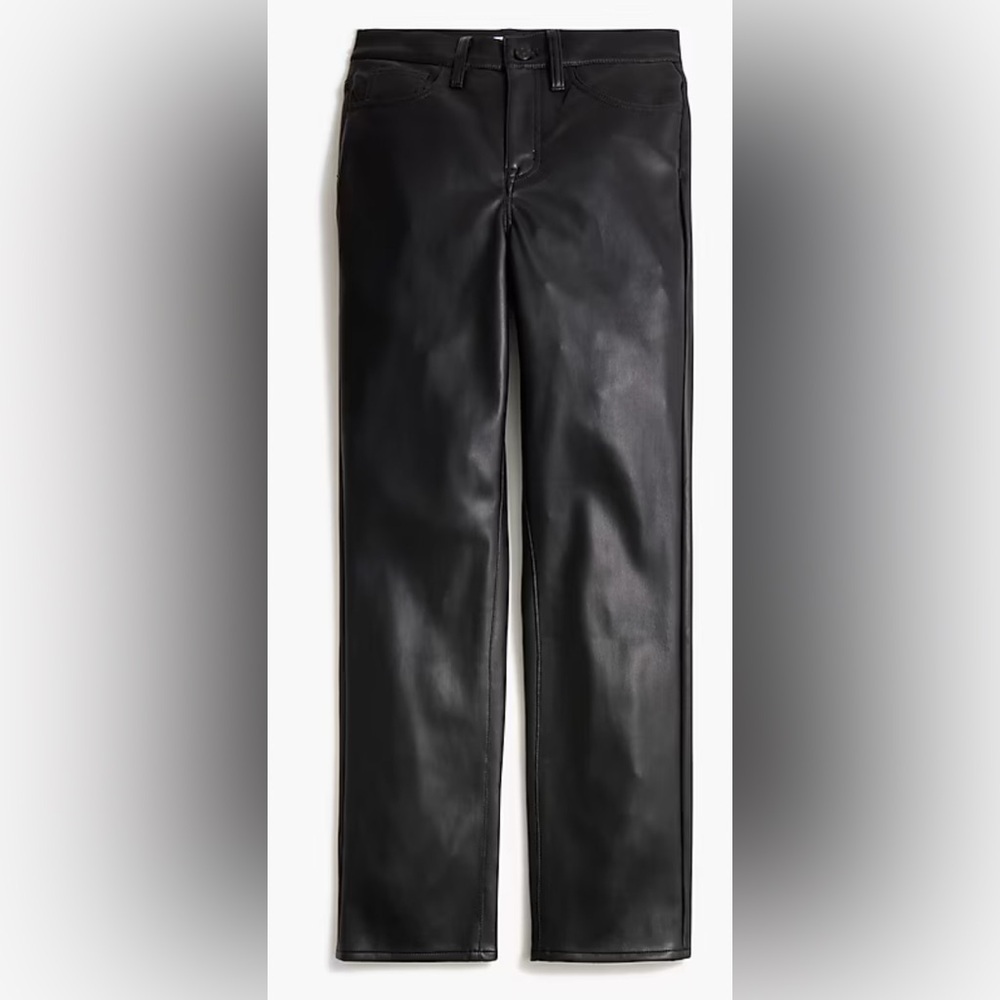 J Crew Women’s Faux Leather Straight-Leg Pant Size 18 NWT - Picture 4 of 10